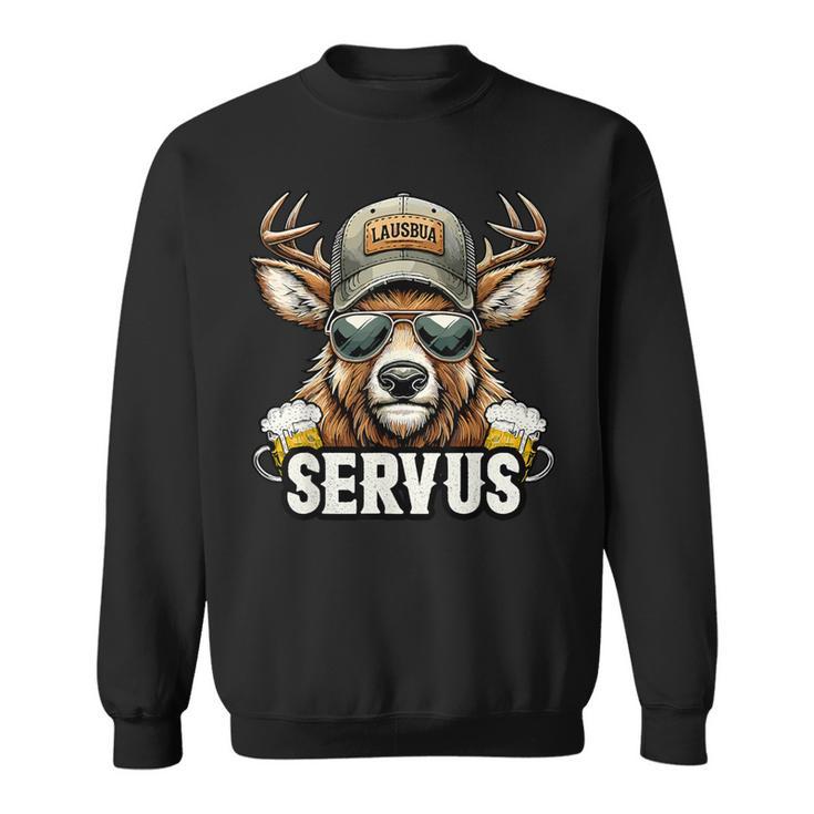 Lausbua Costume Oktoberfest Deer Servus Sweatshirt