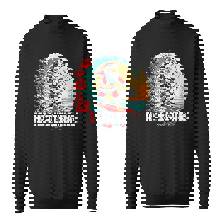 Mele Kalikimaka Hawaii Santa Hawaiian Christmas Sweatshirt