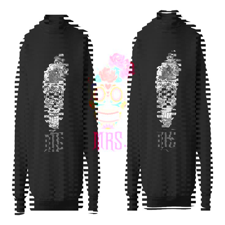 Mrs Sugar -Intage Avec Tête De Mort Dia De Los Muertos Mariée Sweater e