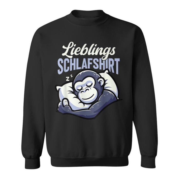 Offizielles Schlaf Gorilla Langschläfer Morgenmuffel Sweatshirt