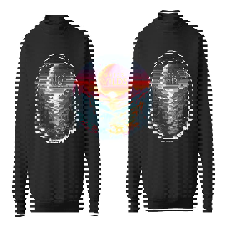 Outer Wilds Text Moon Mountain Forest Tree House Sun Sweatshirt