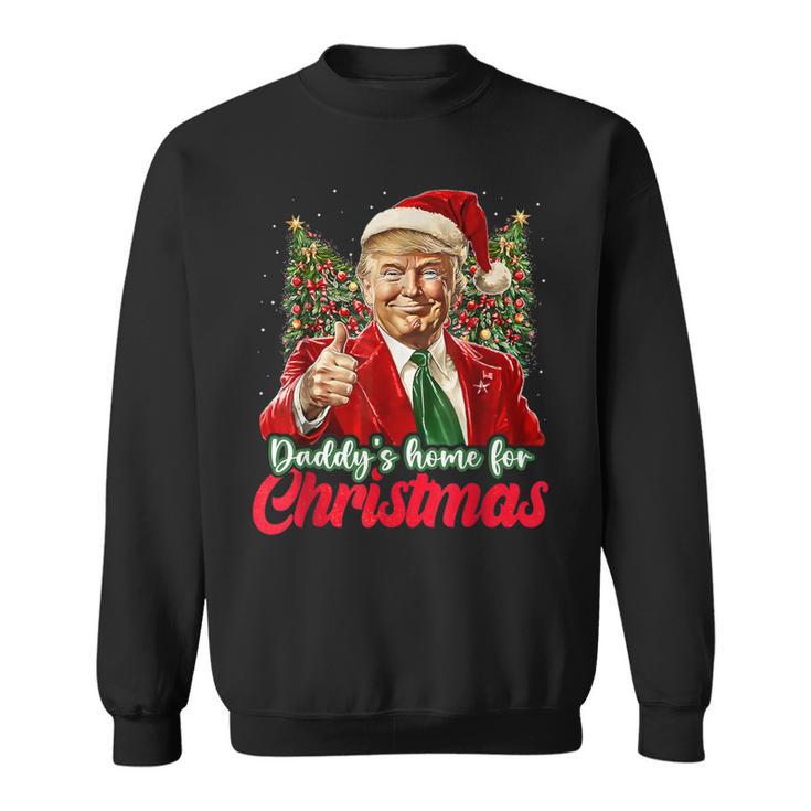 Papa Ist Zu Weihnachten Zu Hause Trump Sweatshirt