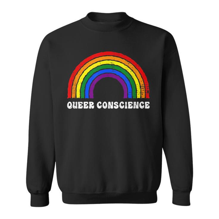 Queer Conscience Rainbow Gender Neutral Pride Androgyny Sweatshirt