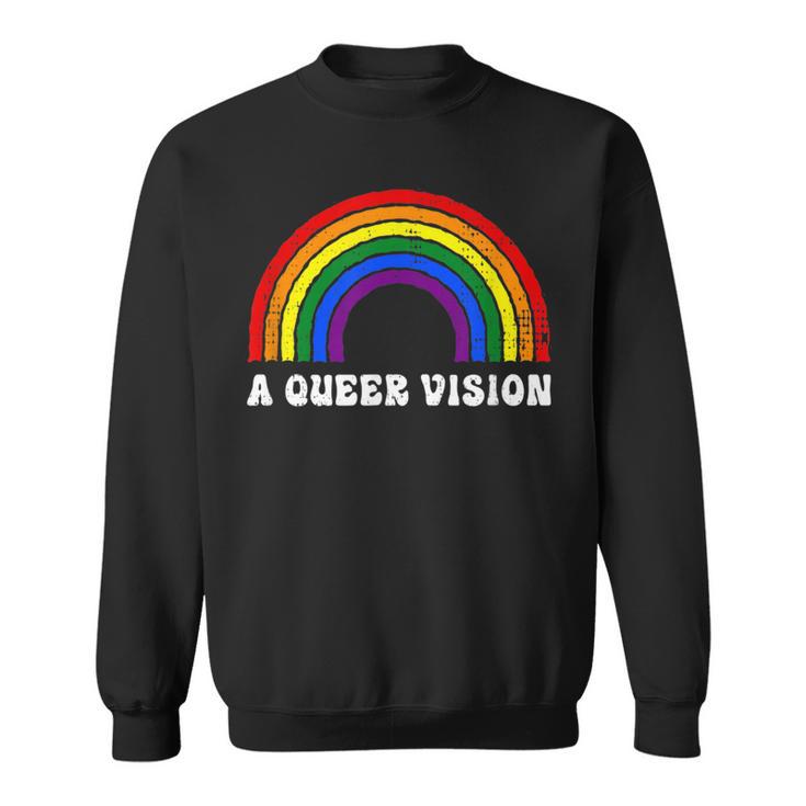 A Queer Vision Rainbow Gender Neutral Pride Androgyny Sweatshirt
