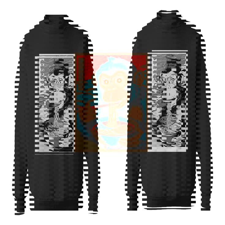 Ramen Japanese Kawaii Monkey Graphic Anime Sweatshirt