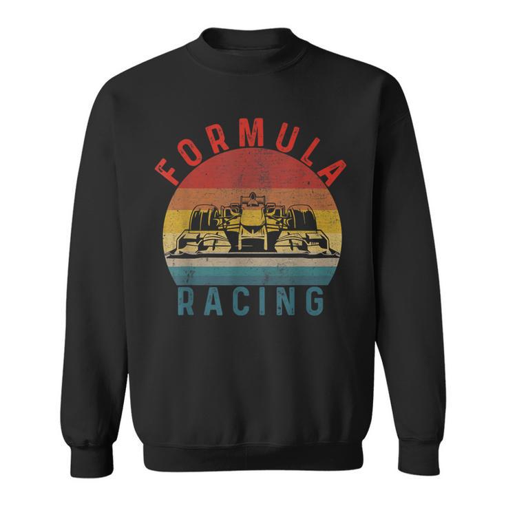 Retrointage Formula Racing Fan Silhouette Racing Car Formula Sweatshirt