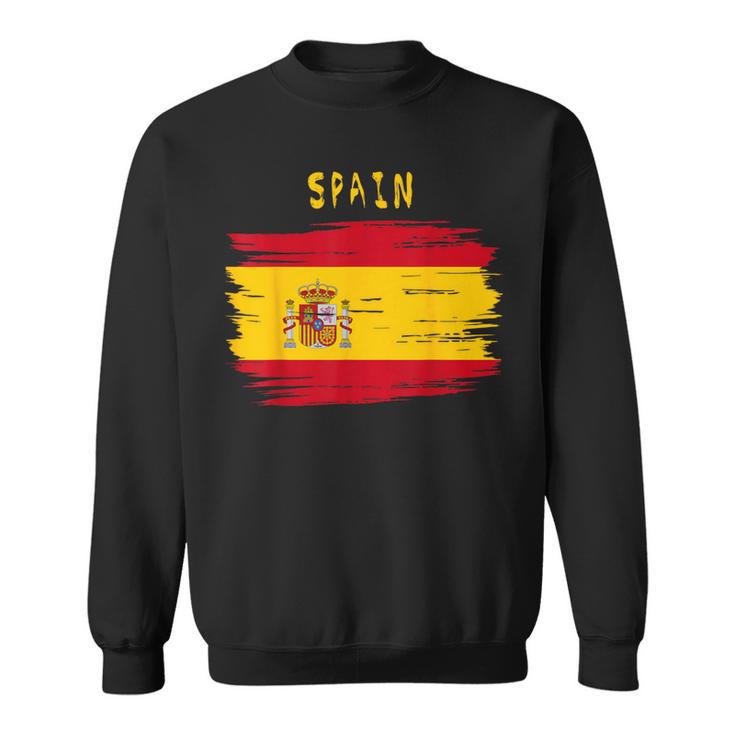 Spain Flag Brush Stroke Style Sweatshirt