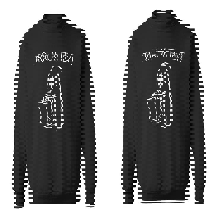 Spooky Ghost Trick Or Treat Halloween Fun & Festive Ghost Sweatshirt
