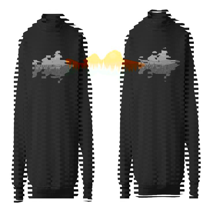 Walleye Fishing Forest Nature Wildlife Fisherman Long Sleeve T