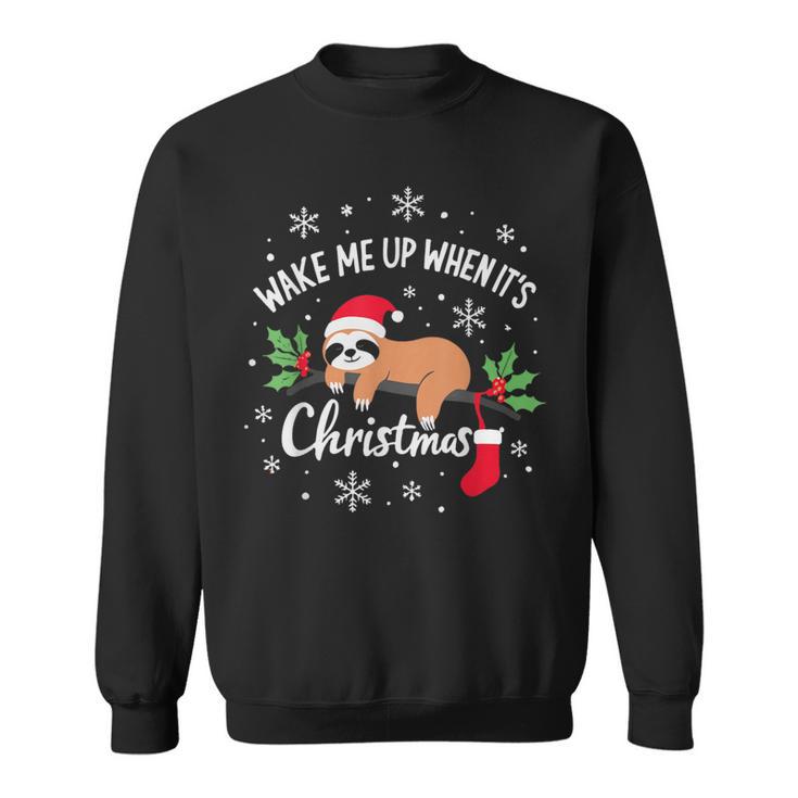 Weck Mich Auf Wenn Weihnachten Ist Christmas Sweatshirt