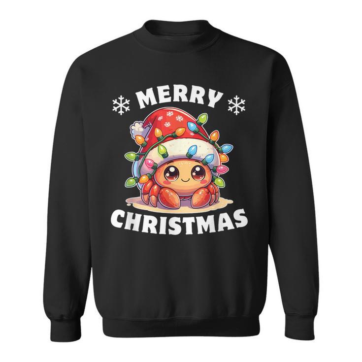 Weihnachtsmütze Weihnachten Lichterkette Einsiedlerkrebs Sweatshirt