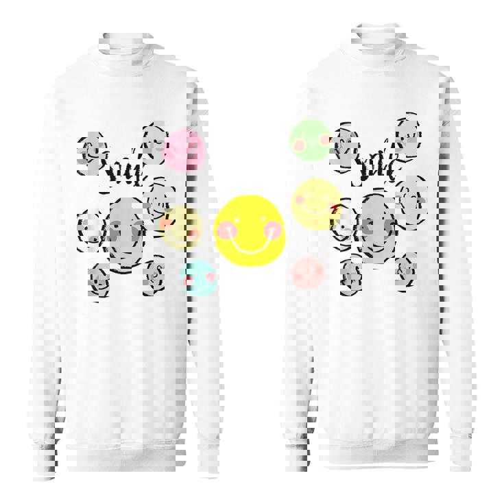 Y2k Smiling Skull Face Cyber Streetwear Graphic Sweatshirt
