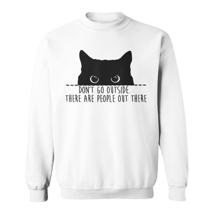 Cat Leute Da Draußen Cat French Language Sweatshirt