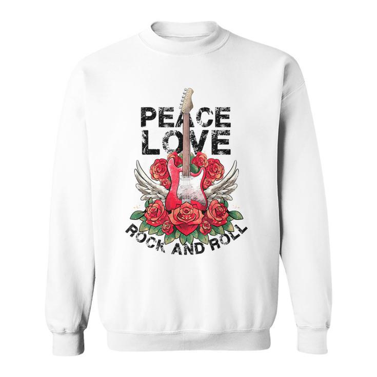 Lets Rock & Rollintage Electric Guitar Rock Concert Sweatshirt