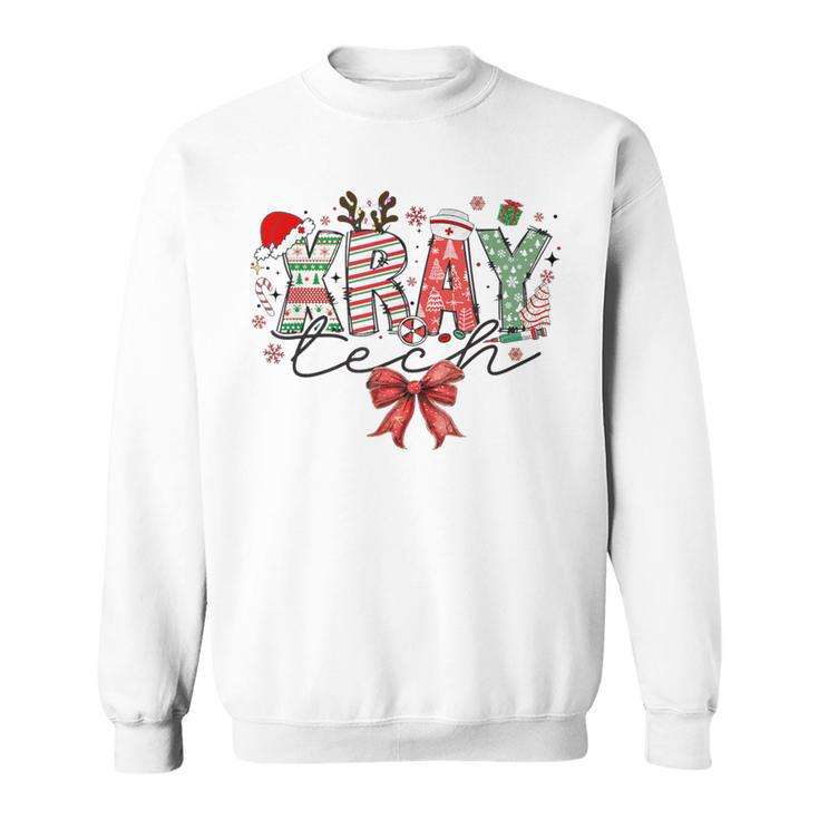 Xray Tech Christmas Coquette Bow Rad Tech Radiology Sweatshirt