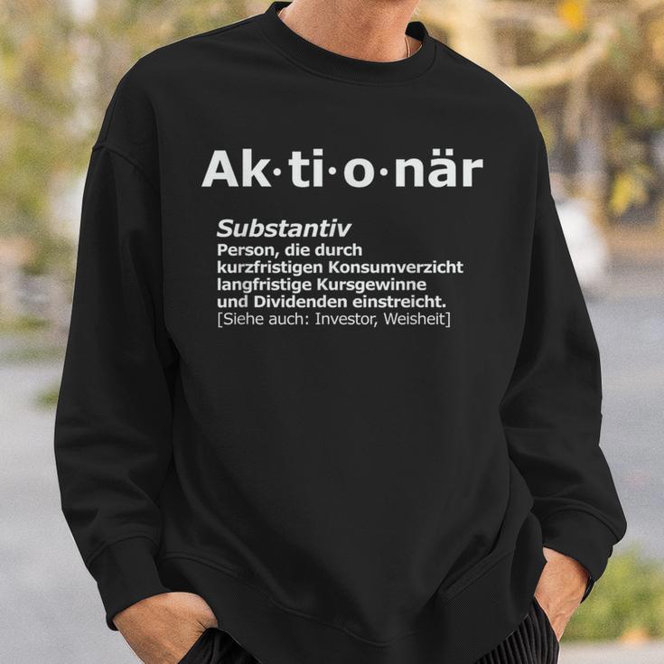 Aktionär Idea Etf Aktien Investor Sweatshirt Geschenke für Ihn