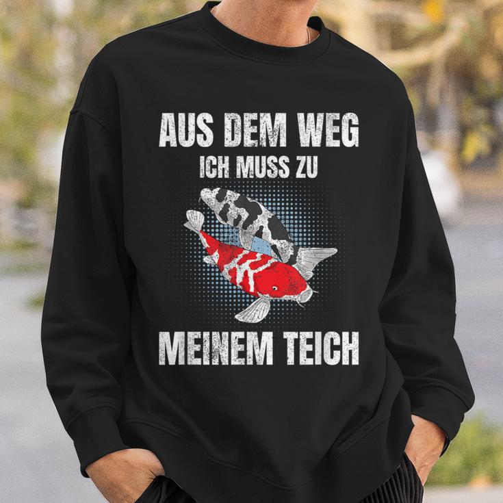 Aus Dem Weg Ich Muss Zu Meiner Pond Koi Carp Garden Pond Sweatshirt Geschenke für Ihn