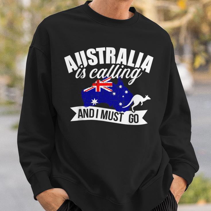 With Australien Ruft Und Ich Muss Gehen Sweatshirt Geschenke für Ihn