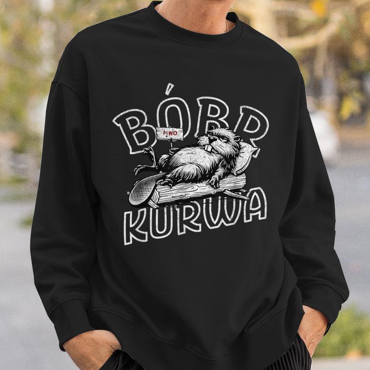 Bober Bóbr Kurwa Polish Flannelette Piwo Sweatshirt Geschenke für Ihn