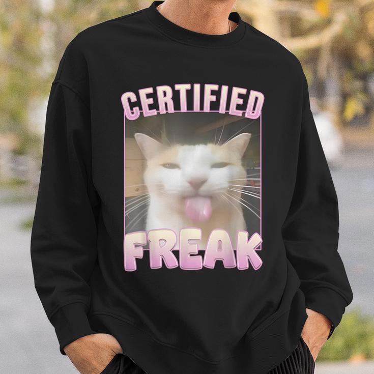 Cat Certified Freak Sweatshirt Geschenke für Ihn