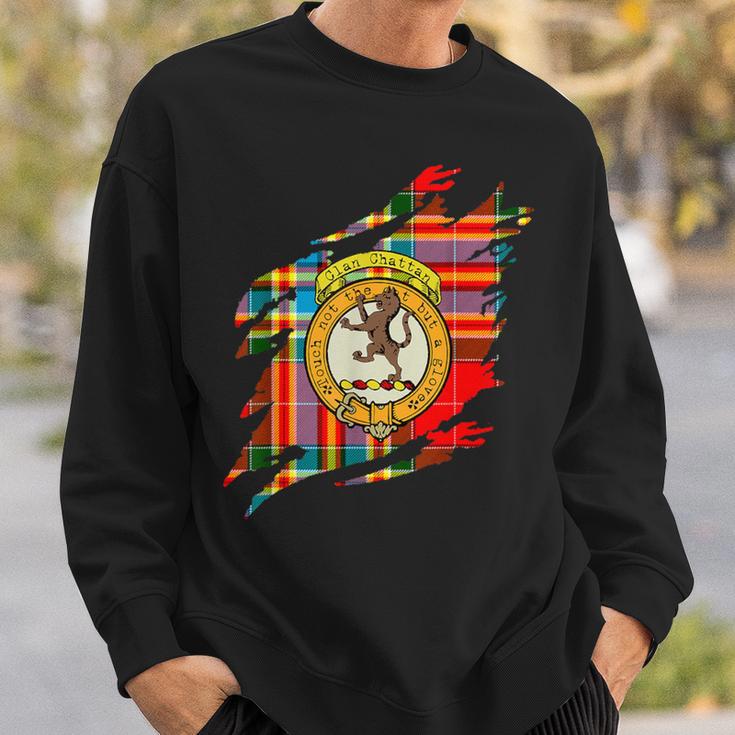 Chattan-Clan-Wappen Und Schottenkaro Schottischer Nachname Sweatshirt Geschenke für Ihn