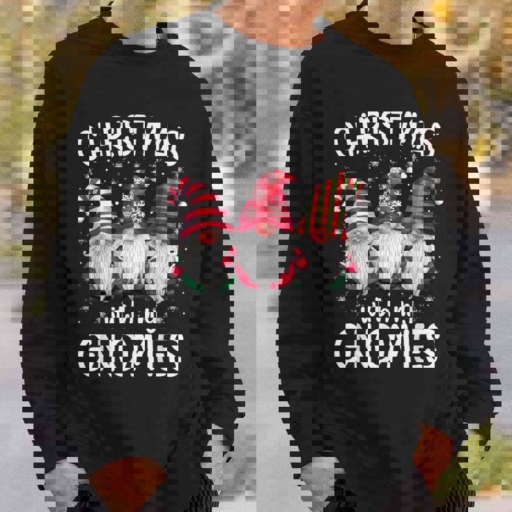 Christmas With My Gnomies Xmas Family Gnome Winter Holiday Sweatshirt Gifts for Him