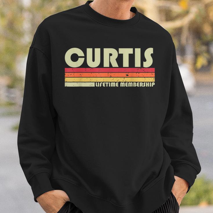 Curtis Nachname Lustiges Retrointage 80Er 90Er Geburtstag Wiedersehen Sweatshirt Geschenke für Ihn