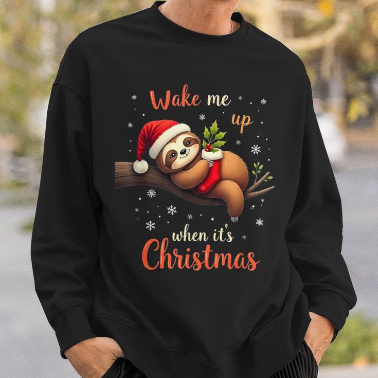 Cute Christmas Fautier Wake Me Up When Christmas Sweatshirt Geschenke für Ihn