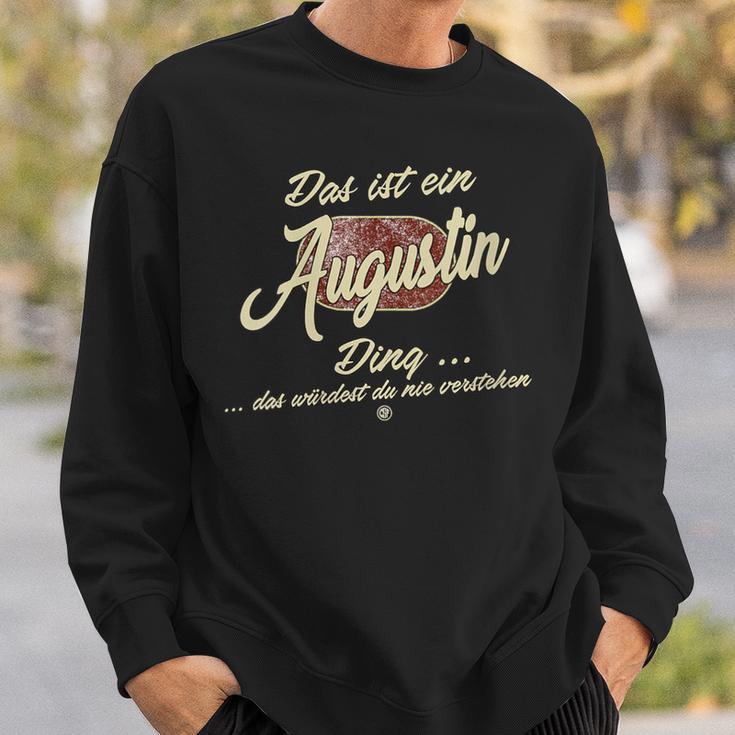 Damen Das Ist Ein Augustin Ding Lustiges Familie Augustin Mit-Ausschnitt Sweatshirt Geschenke für Ihn