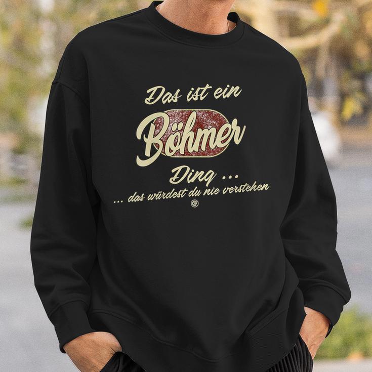 Damen Das Ist Ein Böhmer Ding Lustiges Familie Böhmer Mit-Ausschnitt Sweatshirt Geschenke für Ihn