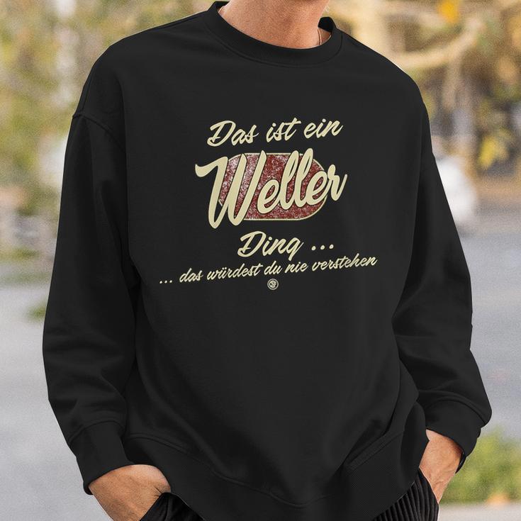 Damen Das Ist Ein Weller Ding Lustiges Familie Weller Mit-Ausschnitt Sweatshirt Geschenke für Ihn