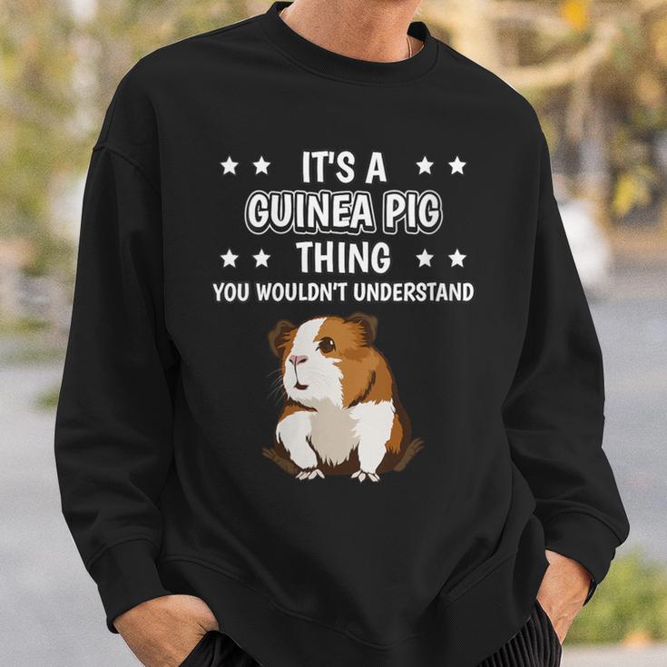 Damen Ist So Ein Meerschweinchen Ding Lustiger Spruch Meerschwein Mit-Ausschnitt Sweatshirt Geschenke für Ihn