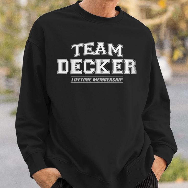 Damen Team Decker Stolzer Familienname Nachname Geschenk Mit-Ausschnitt Sweatshirt Geschenke für Ihn