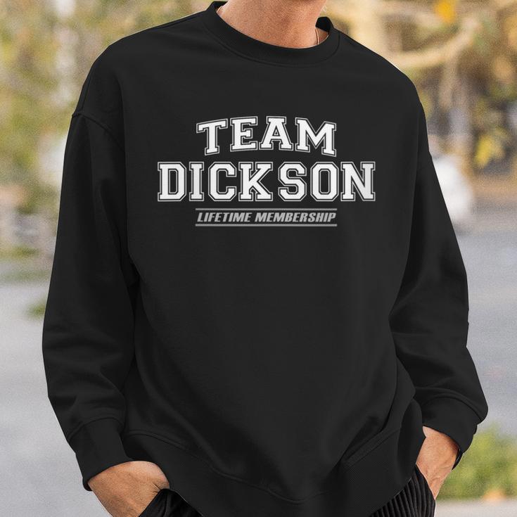 Damen Team Dickson Stolzer Familiennachname Nachname Geschenk Mit-Ausschnitt Sweatshirt Geschenke für Ihn