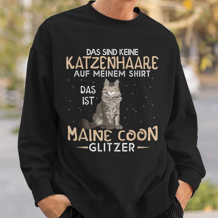 Das Sind Keine Katzenhaare Das Ist Maine Coon Glitter Sweatshirt Geschenke für Ihn