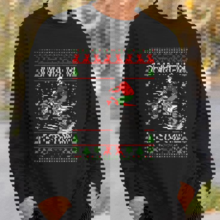 Dirt Bike Ugly Christmas Motocross What Fun It Is To Ride Sweatshirt Gifts for Him
