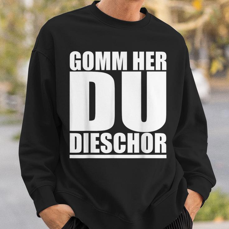 Come Here Du Tiger On Saxon Ossi Dialekt Sweatshirt Geschenke für Ihn