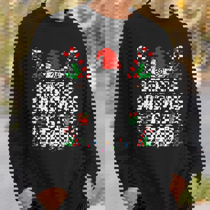 First Christmas As A Dad 2024 Family Matching 1St New Dad Sweatshirt Gifts for Him
