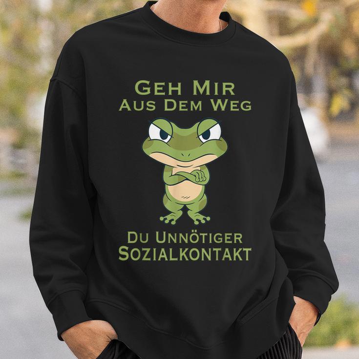 Frog Geh Mir Aus Dem Weg Du Unnötiger Sozialkontakt Geh Mir Aus Sweatshirt Geschenke für Ihn