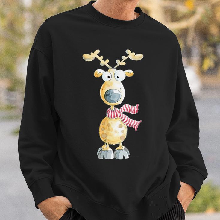 Winter Reindeer I Deer Wild Animal Elk Animal Motif Sweatshirt Geschenke für Ihn