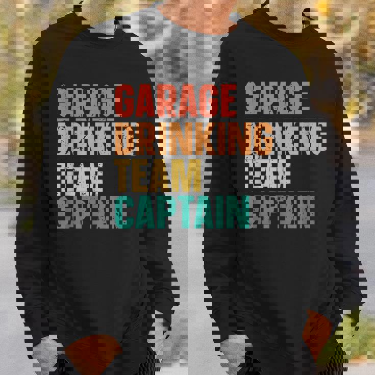 Garage Drinking Team Captain Retro Vintage Sweatshirt Gifts for Him