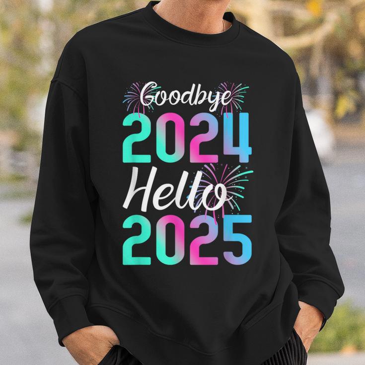 Goodbye 2024 Hello 2025 Happy New Year 2025 Fireworks Sweatshirt ...