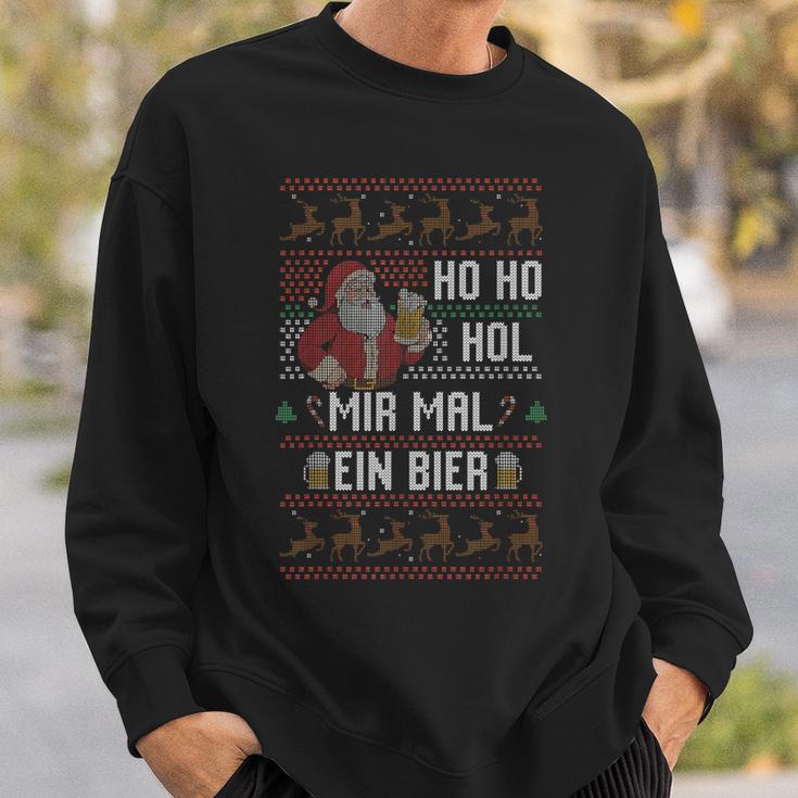 Ho Ho Hol Mir Mal Ein Bier Christmas Sweatshirt Geschenke für Ihn