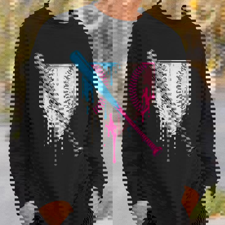 Ice Cream Drip Baseball Bat Home Plate With Sprinkles Drip Sweatshirt Gifts for Him