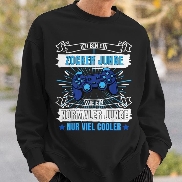 Ich Bin Ein Zocker Jung Wie Ein Normaler Jungge Nur Cooler Sweatshirt Geschenke für Ihn