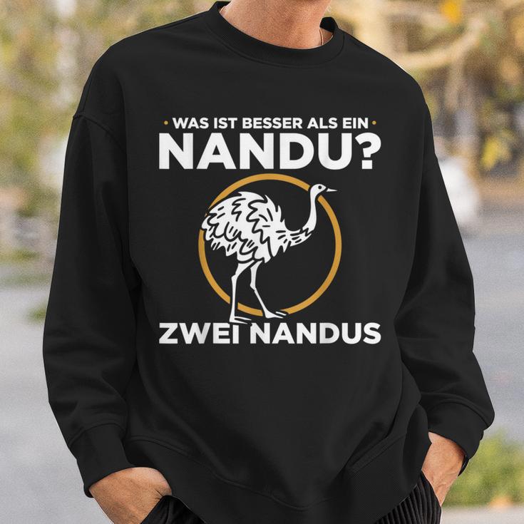 Was Ist Besser Als Ein Nandu Zwei Nandus Saying Sweatshirt Geschenke für Ihn