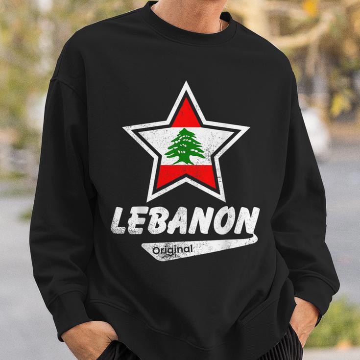 Lebanon Original Proud Lebanese Flag Lebanon Sweatshirt Geschenke für Ihn