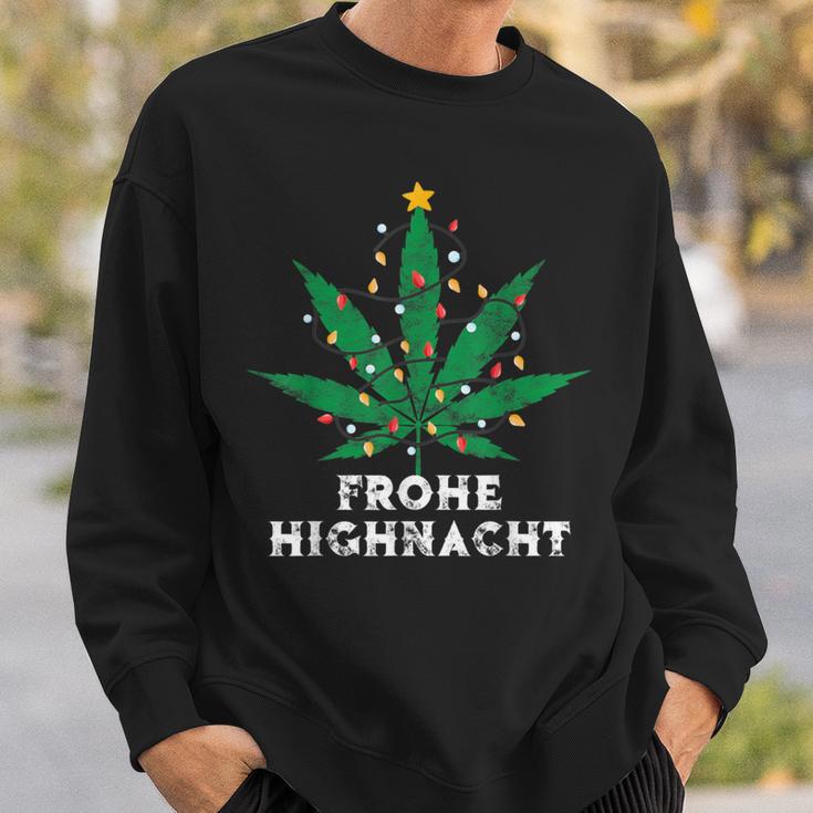 Merry Highnacht Christmas Hemp Leaf Word Game Sweatshirt Geschenke für Ihn