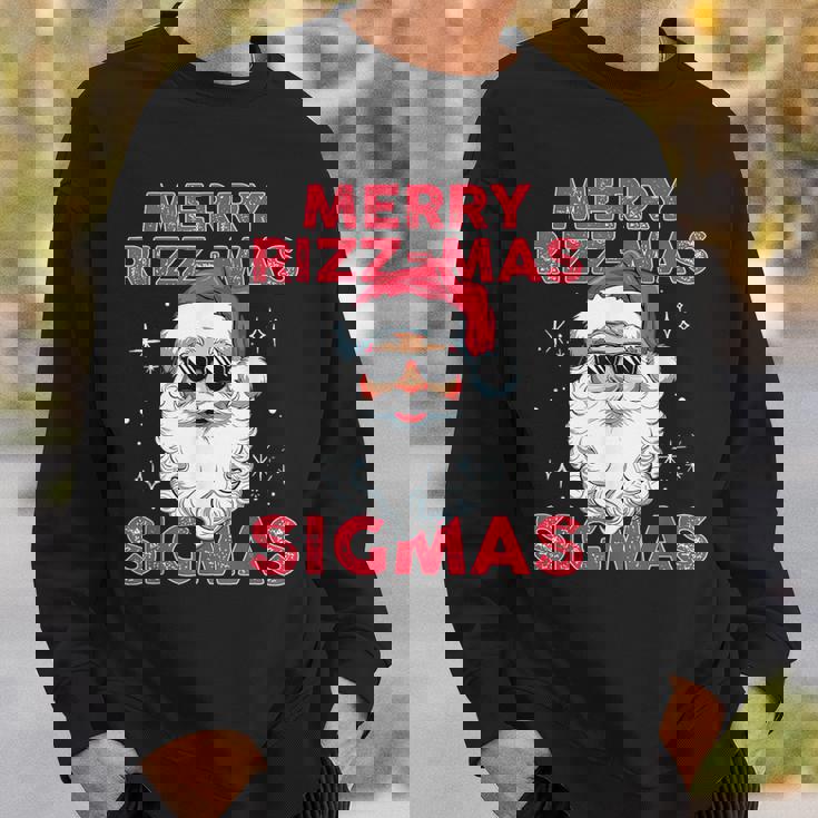 Merry Rizz Mas Sigmas Rizzmas Christmas Rizz Santa Claus Sweatshirt Gifts for Him