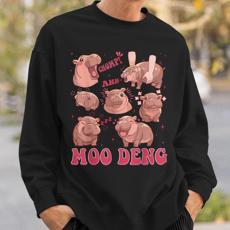 Moo Deng 2024 Moo Deng Moo Deng Cute Hippo Sweatshirt Geschenke für Ihn